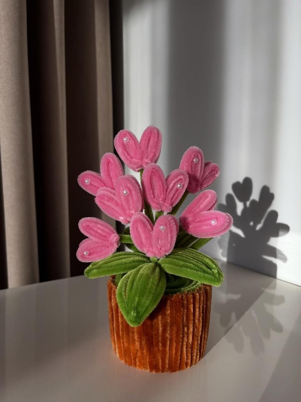 Pink Heart Flower Pot